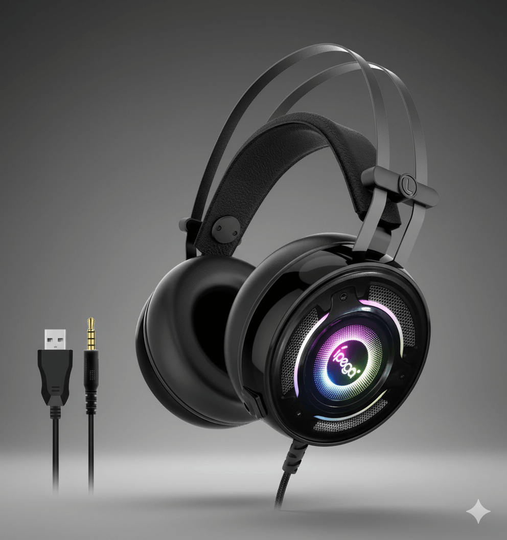 audifono gamer ipega led