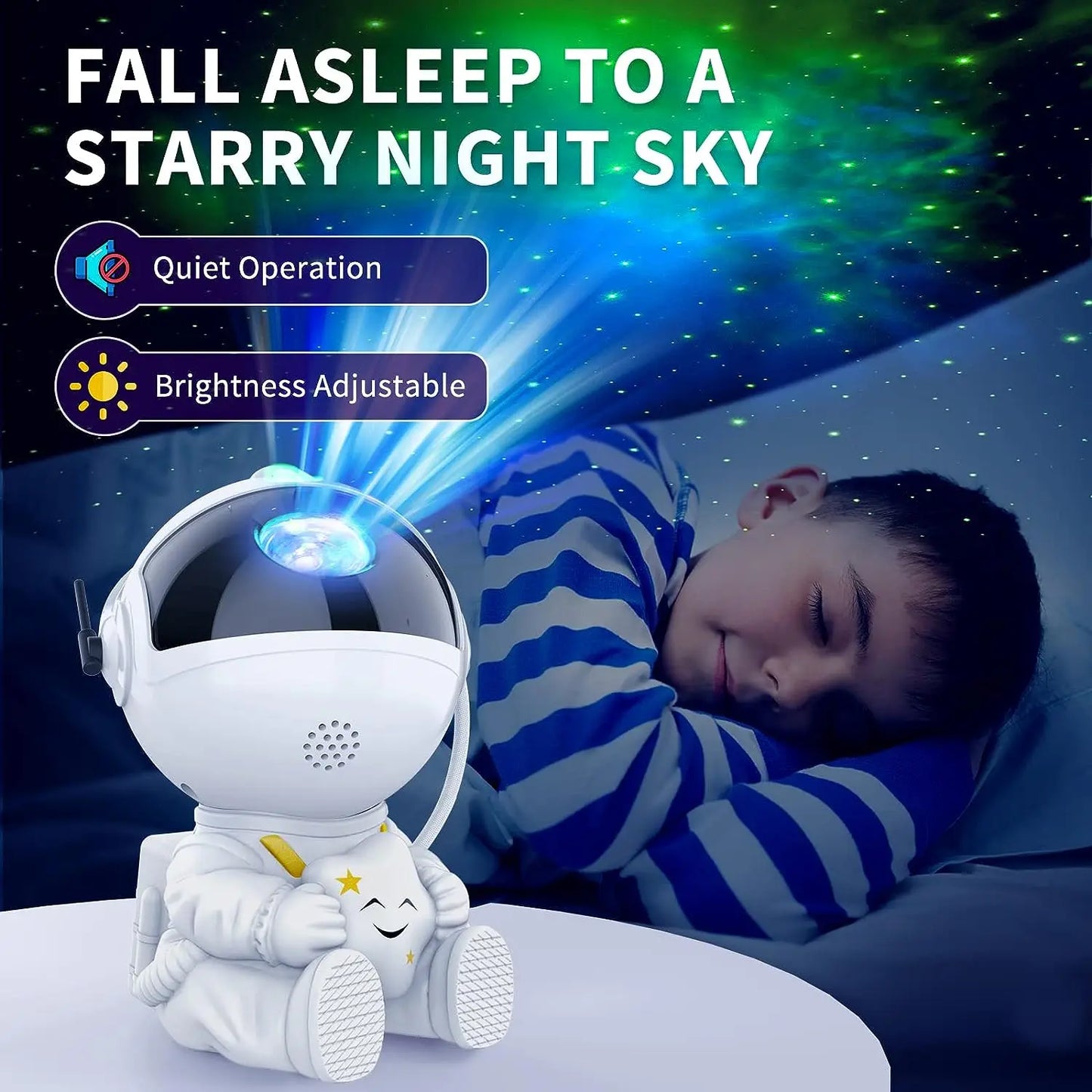 Proyector Astronauta de Luz Nocturna: Viaja al Cosmos desde tu Habitac