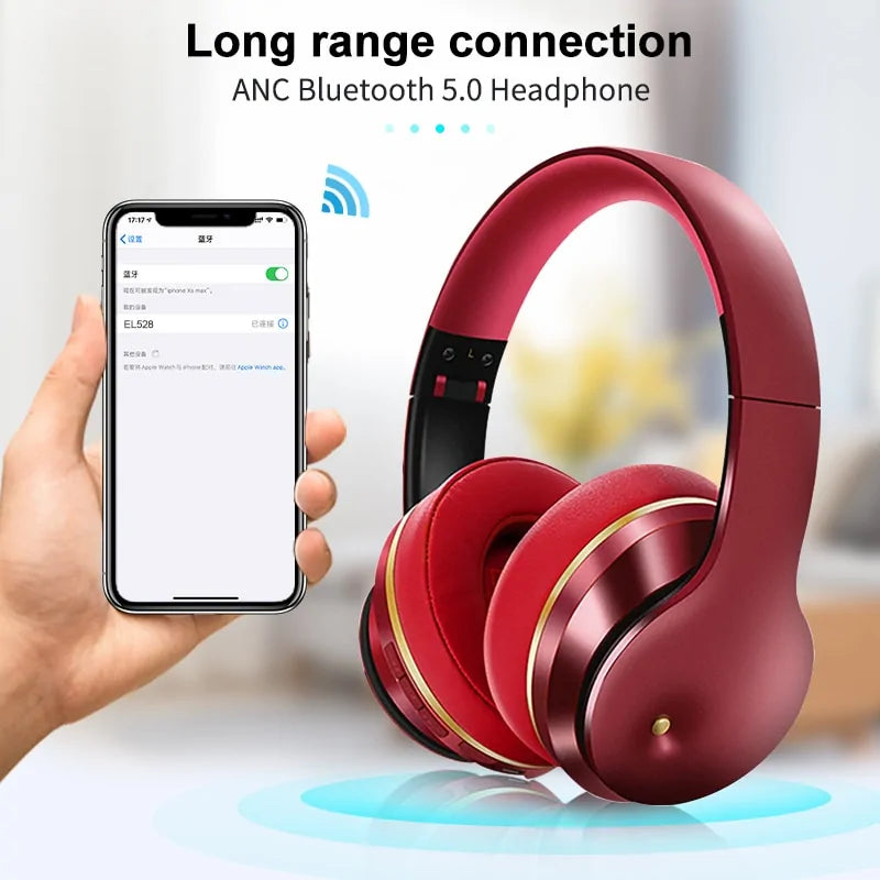 Experiencia Auditiva Perfecta: Audífonos Bluetooth Plegables con Cancelación Activa de Ruido (ANC)