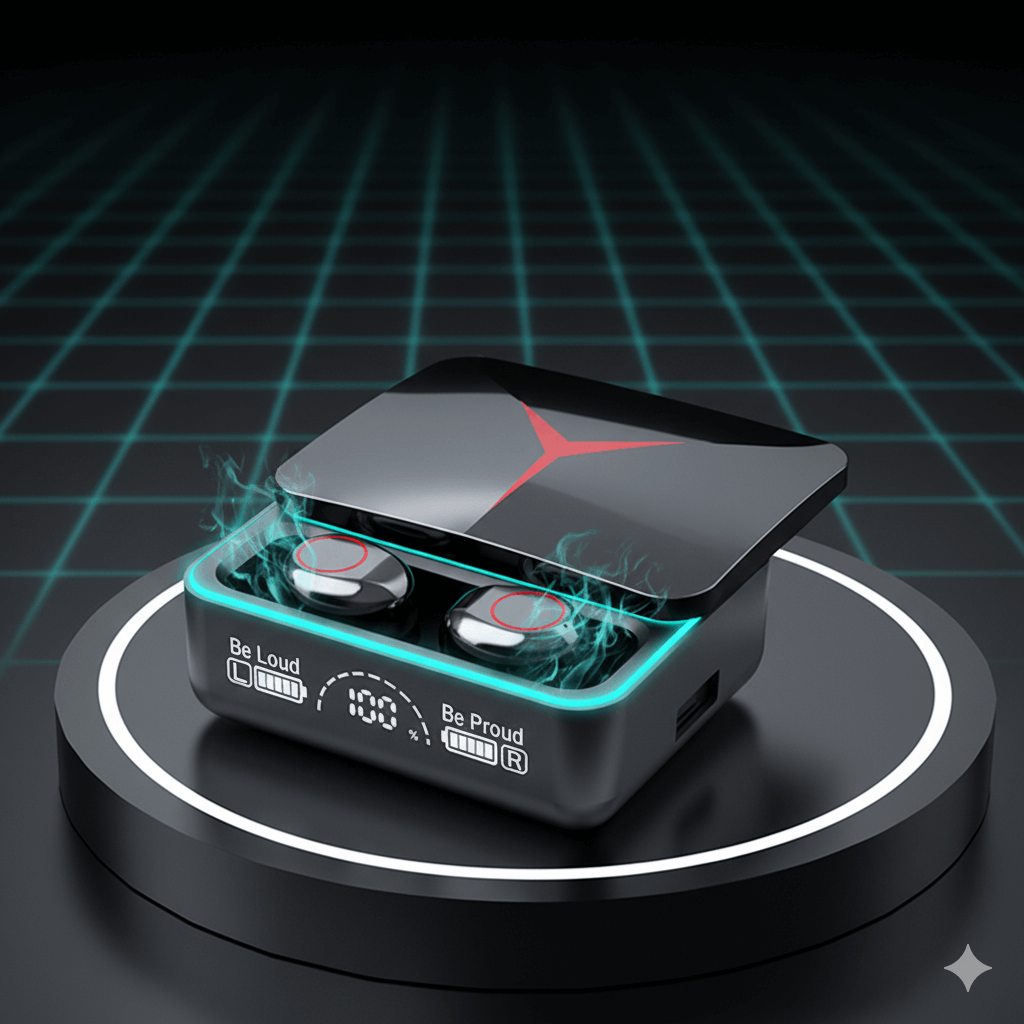 Audifonos Inalambricos M90 Pro Power Bank | Pantalla LED + Batería XL - TechAura