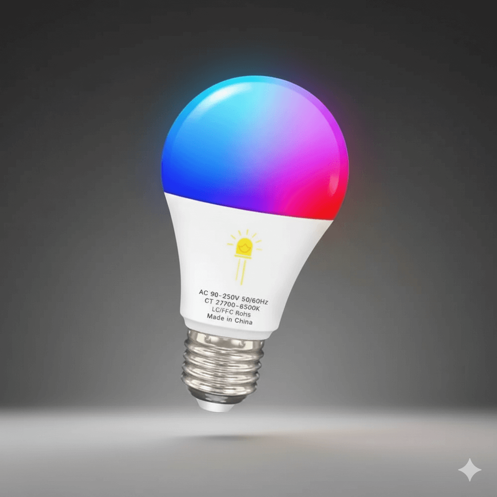 Bombillo Inteligente Wifi RGB Blanco Calido | Control por App y Voz - TechAura