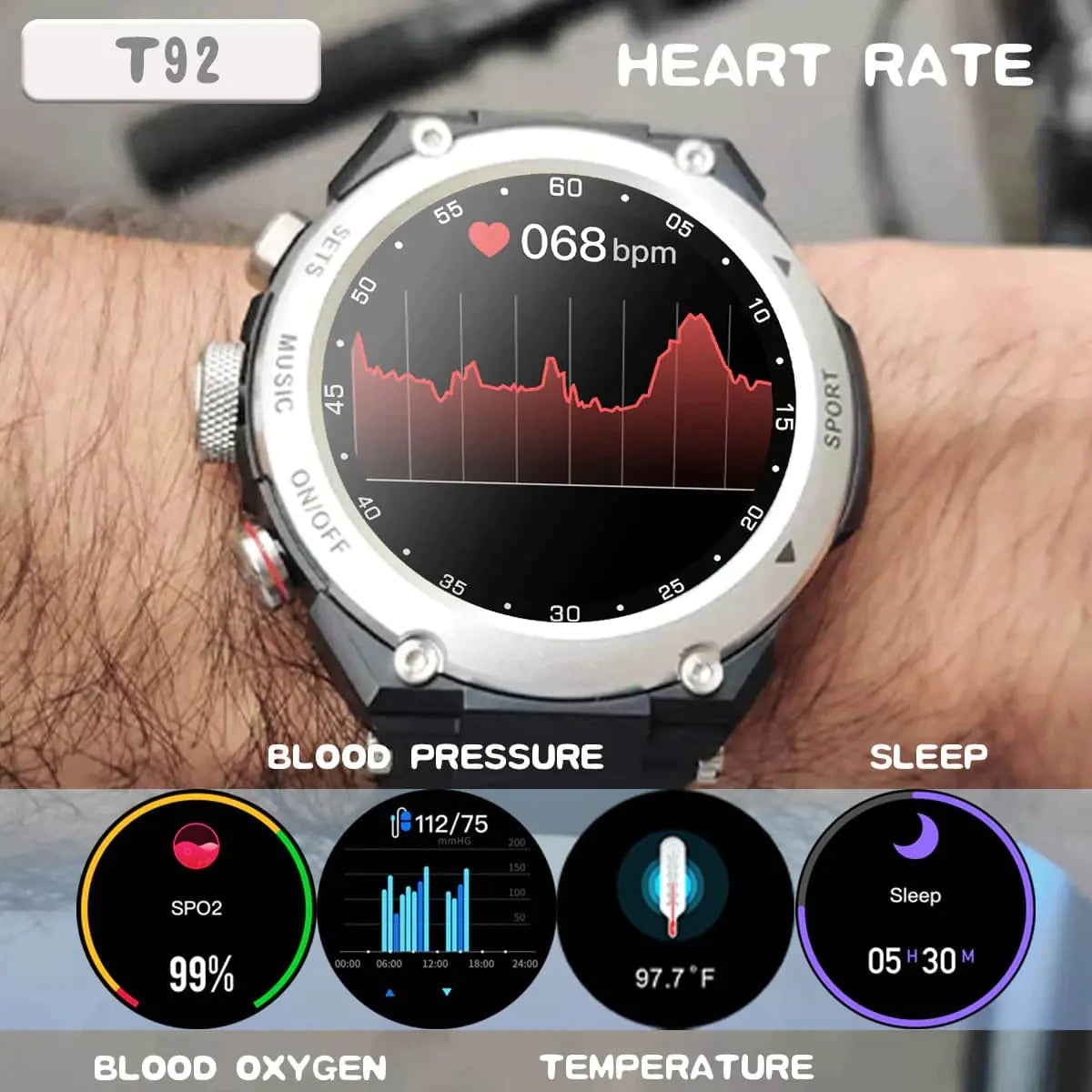 Smartwatch con audífonos Oryon™ - Sports