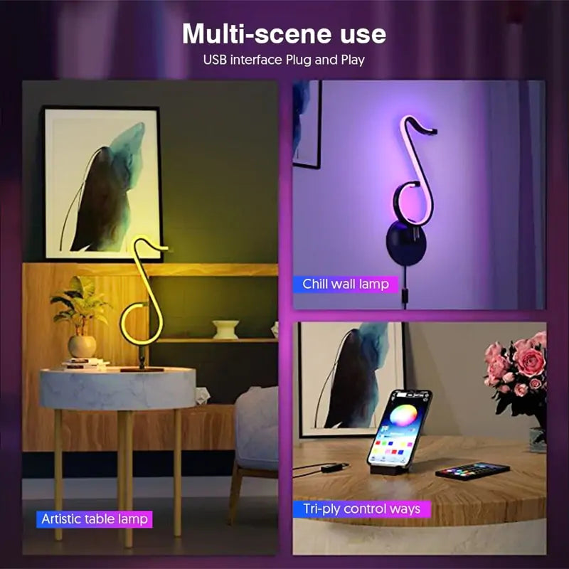 Lámpara Nota Musical: La Revolución en Decoración Interactiva