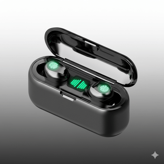 Audifonos Bluetooth F9 - 5 con Estuche Power Bank - TechAura