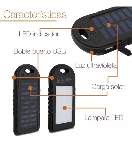 POWER BANK SOLAR A2503 - 1426 - TechAura